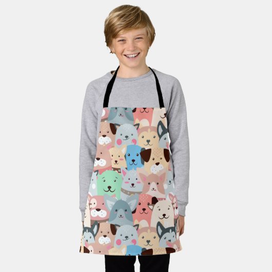 Tablier Beaucoup de Chiens colorés Conception (Porté)