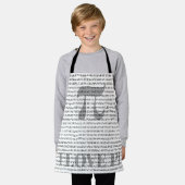 Tablier Beaucoup de chiffres de Pi Mathematical Constant (Porté)