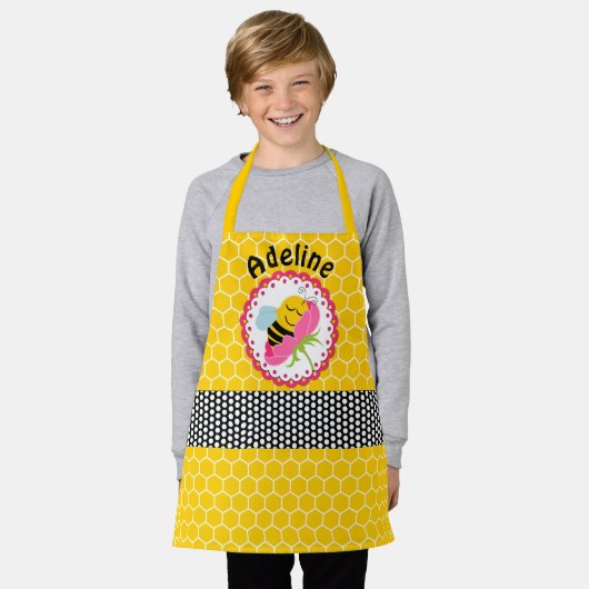 Tablier Beauté de miel couché en Whimsical Personnalisée (Porté)