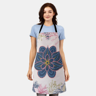 Tablier Beauté de Paisley, bleu artistique et violet