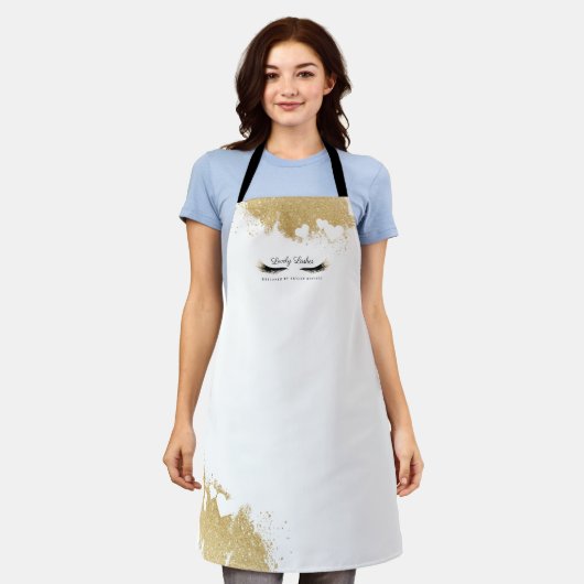 Tablier Beauté Gold Dusted Mascara Eye Lashes Luxueux (Porté)