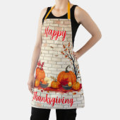 Tablier Beautiful Modern Happy Thanksgiving Fall (Insitu)