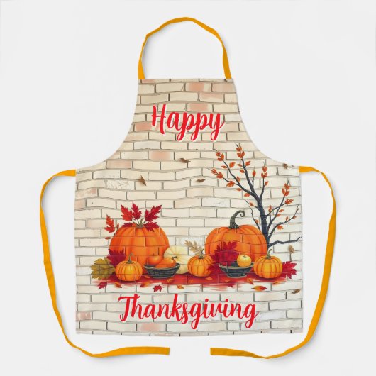 Tablier Beautiful Modern Happy Thanksgiving Fall (Recto)
