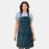 Tablier Beautiful Patchwork "Look" in Dark Teal (Porté)