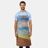 Tablier Beautiful Sunrise Over Sand Dunes On Wood (Porté)