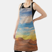 Tablier Beautiful Sunrise Over Sand Dunes On Wood (Insitu)