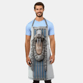 Tablier Beaux Arts Walrus Sculpture Monogramme personnalis (Porté)