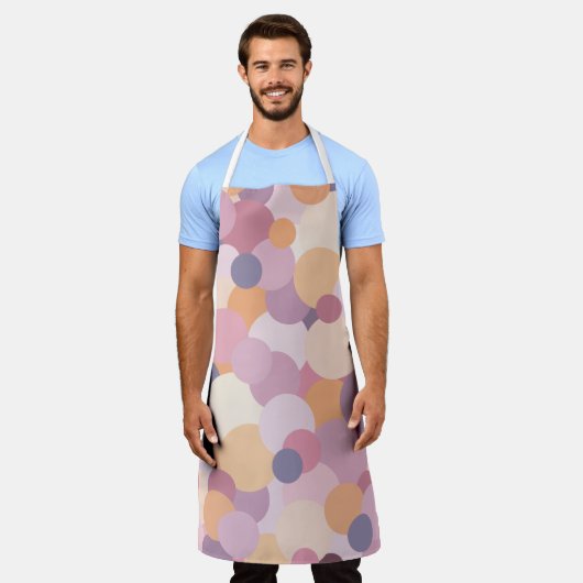 Tablier Beaux cercles roses (Porté)