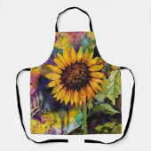 Tablier Beaux Tournesols En Aquarelle (Recto)