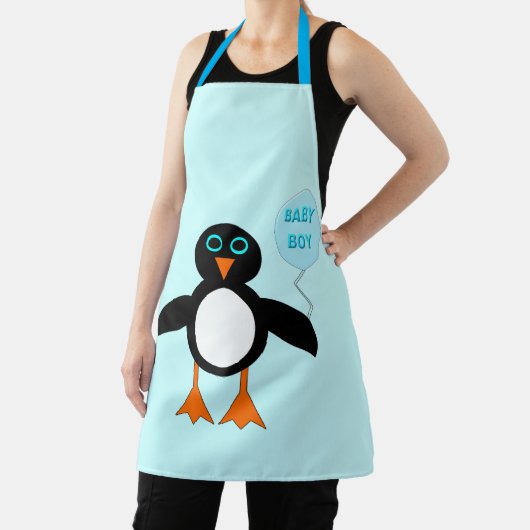 Tablier Bébé Bleu mignon Pingouin Garçon (Insitu)