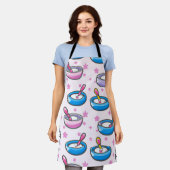 Tablier Bébé bowls d'alimentation amusant dessin animé lum (Porté)