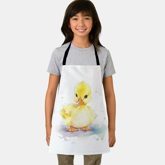 Tablier Bébé Canard 2 aquarelle tout-dessus Imprimer tabli (Insitu)