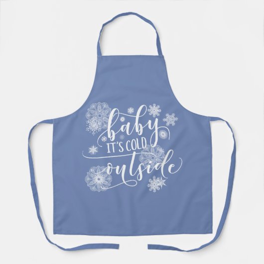 Tablier Bébé c'est froid dehors Noël (Recto)