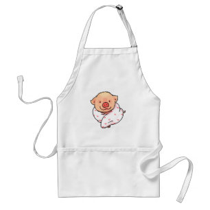 Tablier Bébé Cochon Mignon Enveloppé dans une Couverture