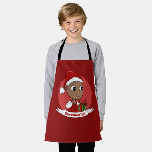 Tablier Bébé de Noël mignon avec Apron présent (Porté)