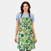 Tablier Bébé Hibou Mignon St Patrick Dessin Animé (Porté)