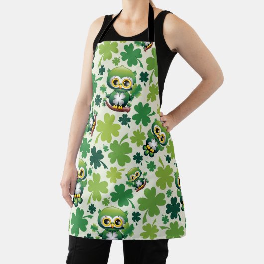 Tablier Bébé Hibou Mignon St Patrick Dessin Animé (Insitu)