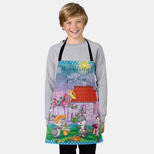 Tablier Bébé lapin petit (Porté)