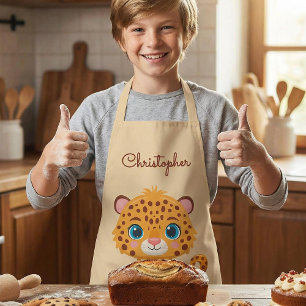 Tablier Bébé Léopard Mignon Animaux de Safari Enfants