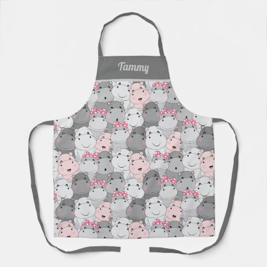 Tablier Bébé mignon Hippopotame Apron (Recto)