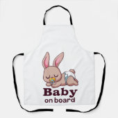 Tablier Bébé mignon Singe "Baby on Board" Voiture (Recto)