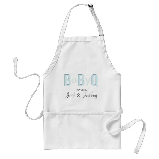 Tablier Bébé Q Lit BBQ Baby shower Apron Rustique Bébé Q (Devant)