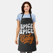 Tablier Bébé Spice Spice Halloween Typographie Rétro Desig (Porté)