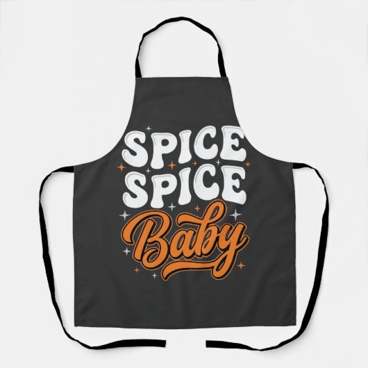 Tablier Bébé Spice Spice Halloween Typographie Rétro Desig (Recto)