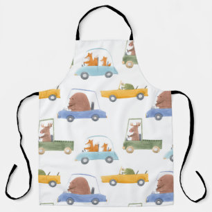 Tablier Bébés : motif d'aquarelle dessiné à la main.