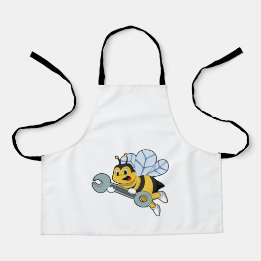 Tablier Bee as Mechanic with Wrench (Recto)