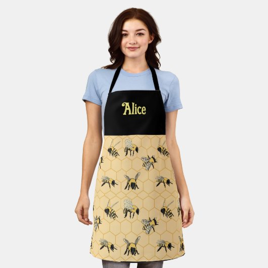 Tablier Bee Honeypeb Personnalisé (Porté)