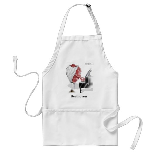 Tablier Beethoven Drôle Cadeaux Tee - shirt Cartes de Mugs (Devant)