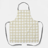 Tablier Beige Checkered Apron for Graceful Cooking (Recto)
