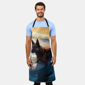 Tablier Belge Shepherd Beach Surf Peinture (Porté)