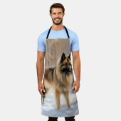 Tablier Belge Tervuren Laissons neiger Noël (Porté)