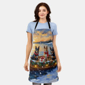 Tablier Belgian Malinois Christmas Boat Holiday (Porté)