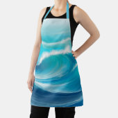 Tablier Belle Abstraite douce Bleu Océan Vagues Splash (Insitu)