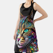 Tablier Belle Aquarelle Chat en Verre Tiré (Insitu)