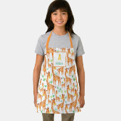 Tablier Belle aquarelle Giraffe Animal Personnalisé (Insitu)