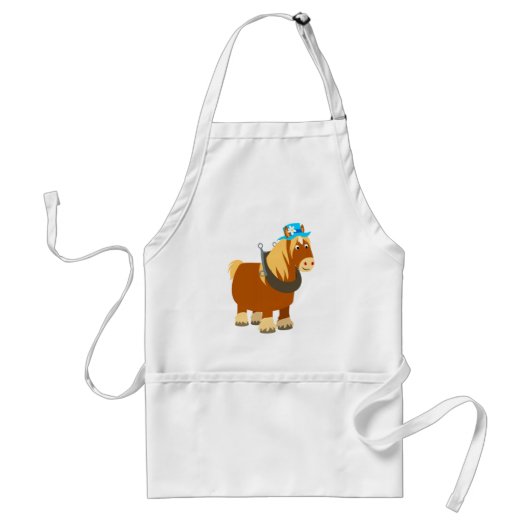 Tablier Belle Cartoon Trait Breton Horse Apron (Devant)