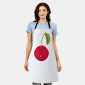 Tablier Belle cerise. Dessin Kawaii. (Porté)