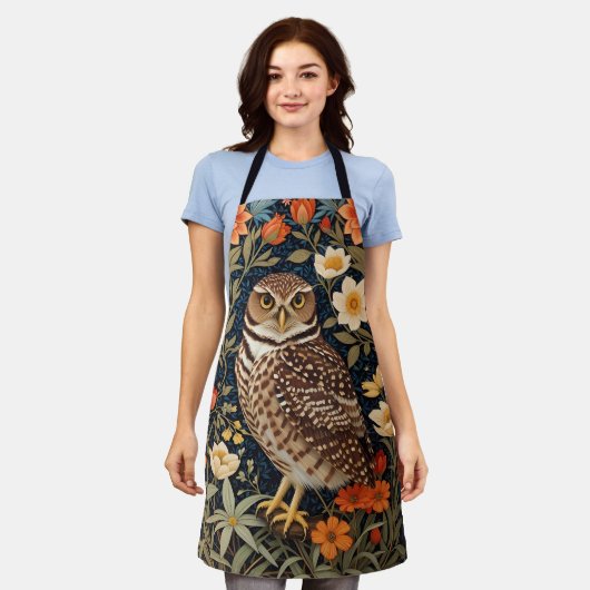 Tablier Belle Chouette bractée William Morris Inspiré (Porté)