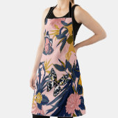 Tablier Belle couture artistique douce motif tropical (Insitu)