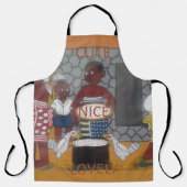 Tablier Belle famille africaine Couleurs traditionnelles (Recto)