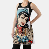 Tablier Belle fille au tatouage en caricature (Insitu)