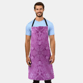 Tablier Belle fille rose dentelle Motif Kaleidoscope (Porté)