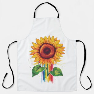 Tablier belle impression élégante avec tournesol