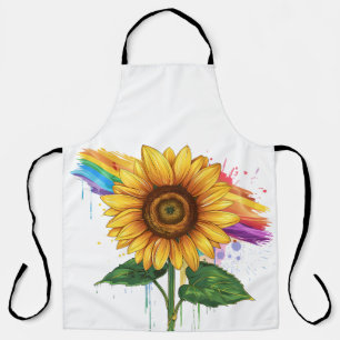 Tablier belle impression élégante avec tournesol