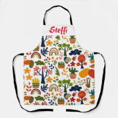 Tablier Belle impression multi avec nom personnalisable (Recto)