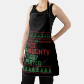 Tablier Belle Joueuse de rugby drôle cadeau de Noël (Insitu)